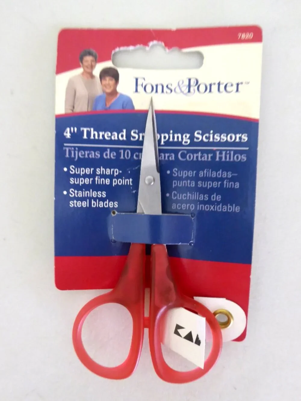 NEW 4” FONS & PORTER THREAD SNIPPING FINE POINT SHARP STAINLESS STEEL SCISSORS